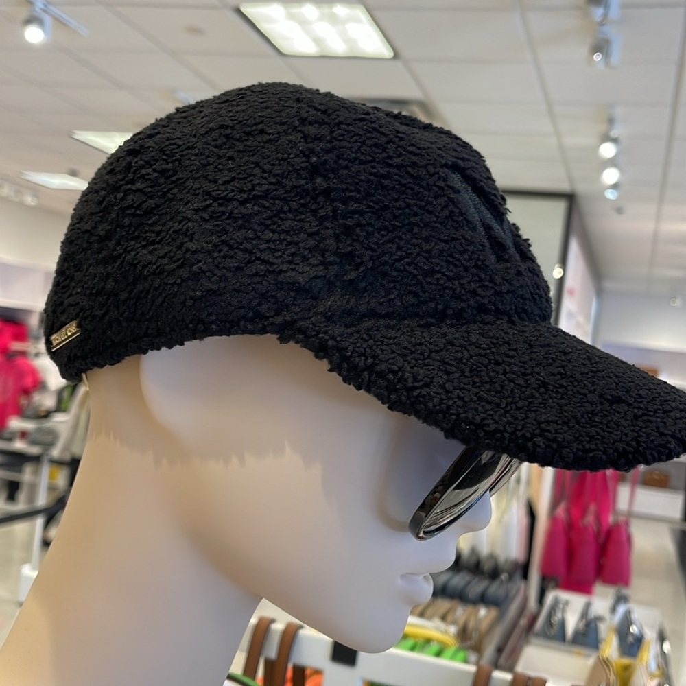 Michael Kors MK Logo Hat Sherpa Adjustable Cap OS 
Black NWT - Picture 6 of 16